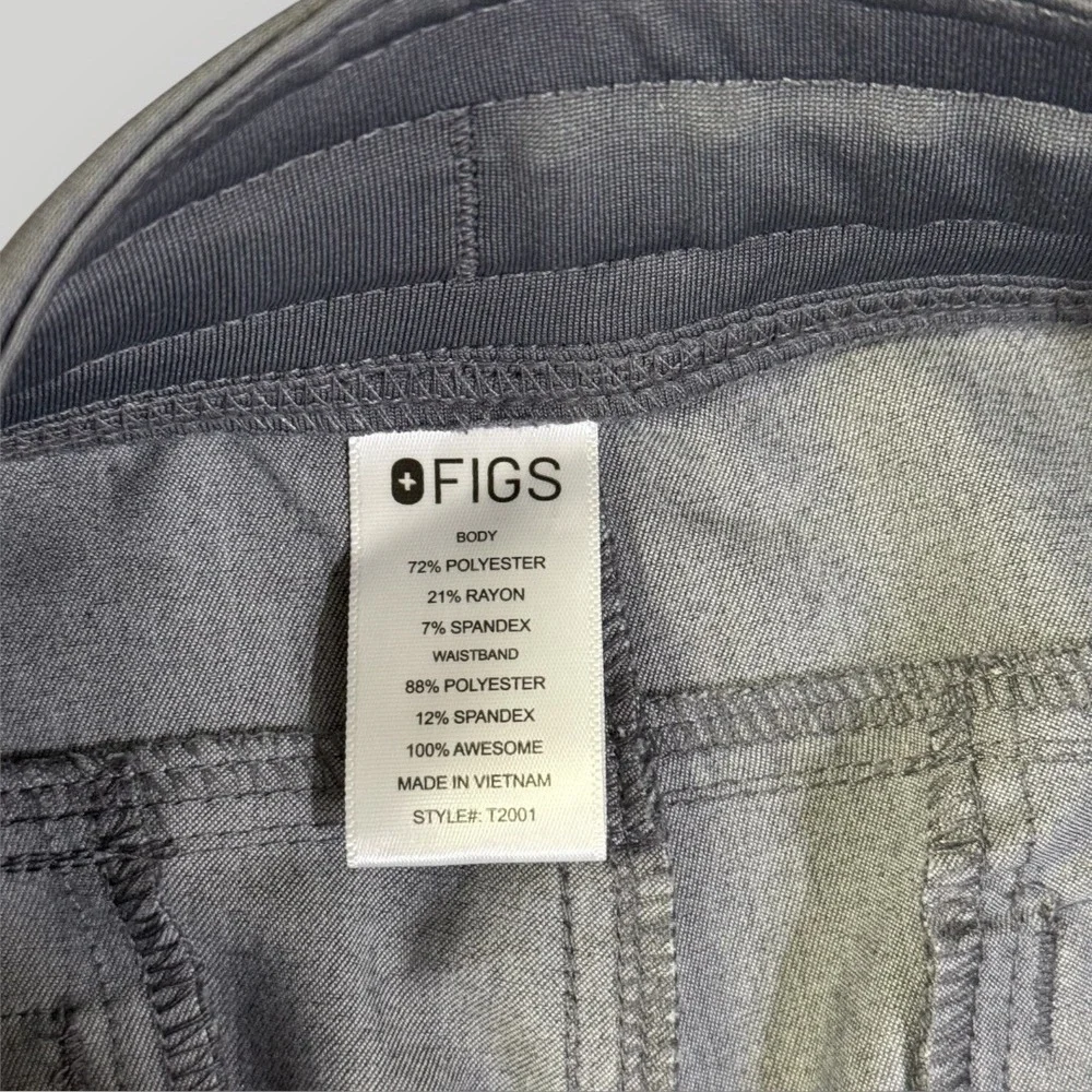 FIGS Mens Graphite Gray Technical Cargo Scrub‎ Pants T2001 Medium Drawstring